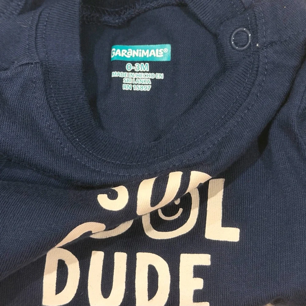 Garanimals Teal, Orange, and Navy Bodysuit Trio